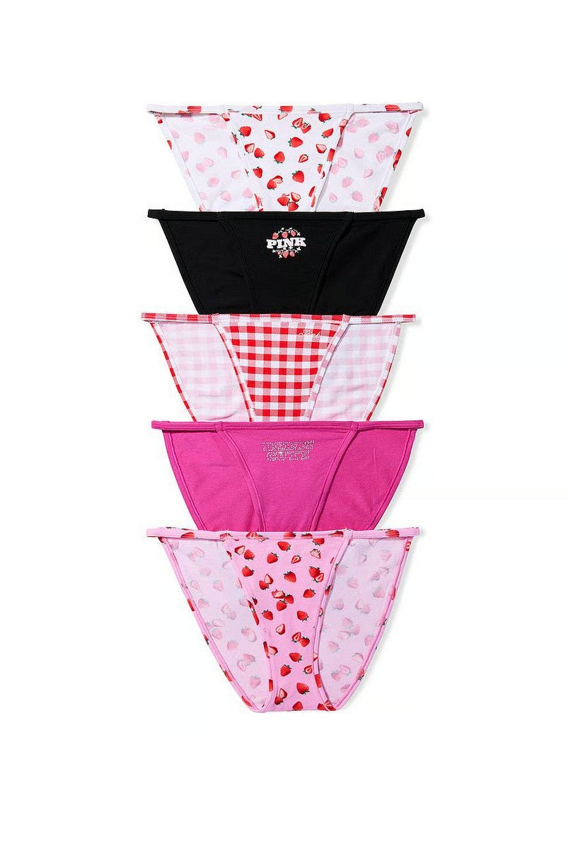 Бавовняні трусики бікіні 752964065 (5 шт.) multi Victoria`s Secret