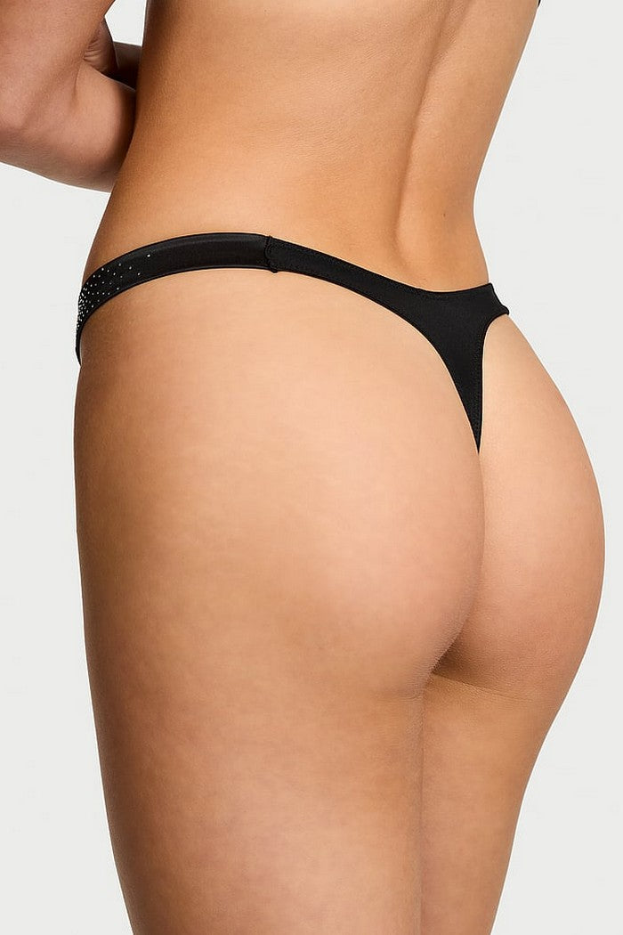 Трусики стринг со стразами 767573098 black