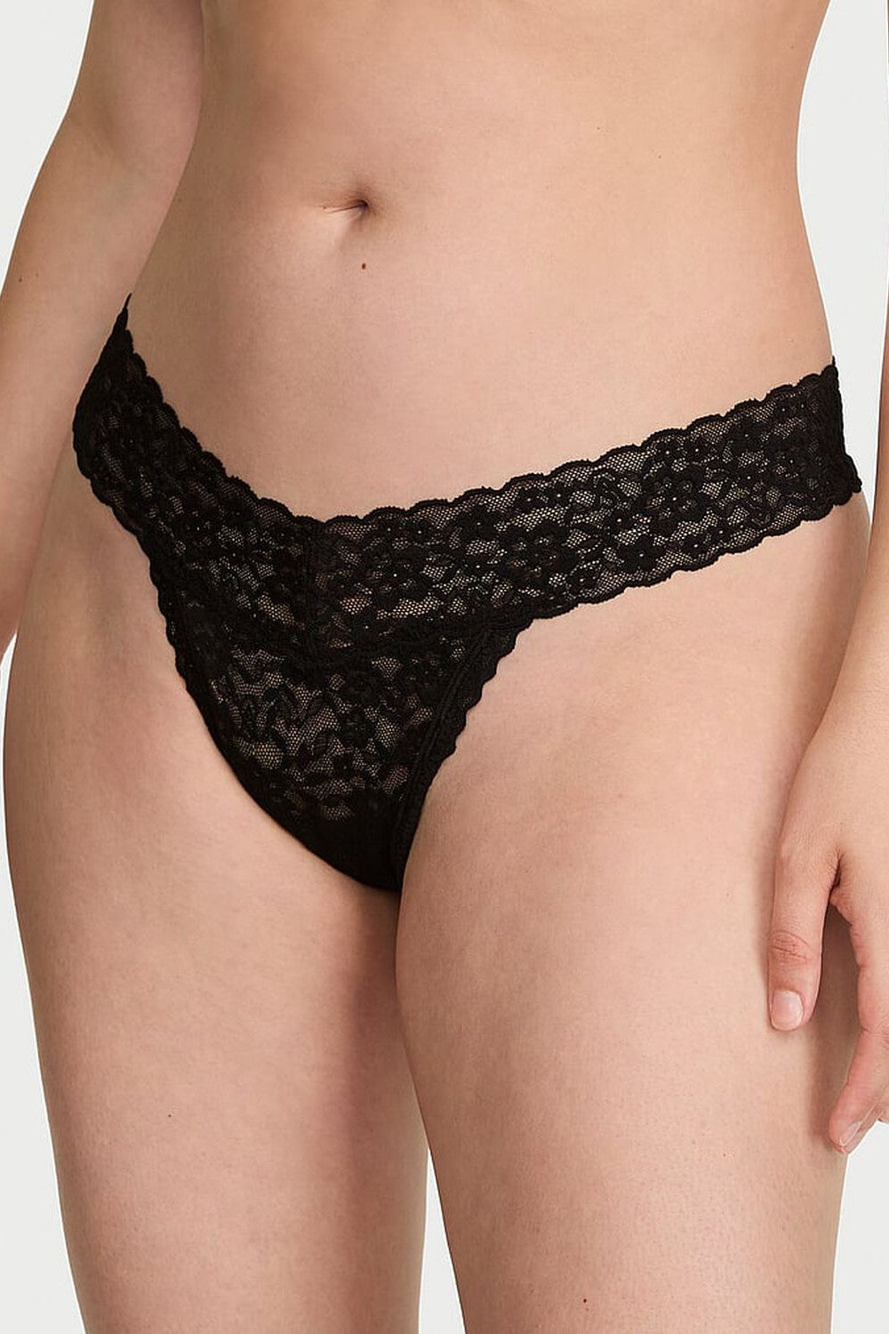 Мереживні трусики стрінги 778959592 Black Victoria`s Secret