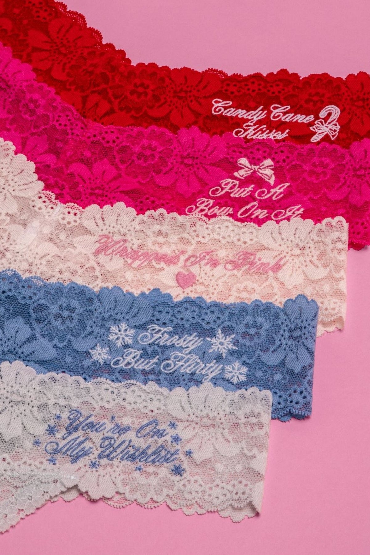 Подарунковий набір трусиків 807728728 (5 шт.) multi Victoria`s Secret вишивка