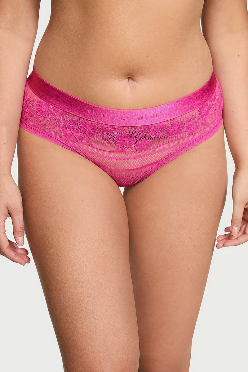 Кружевные трусики слип 850945759 pink