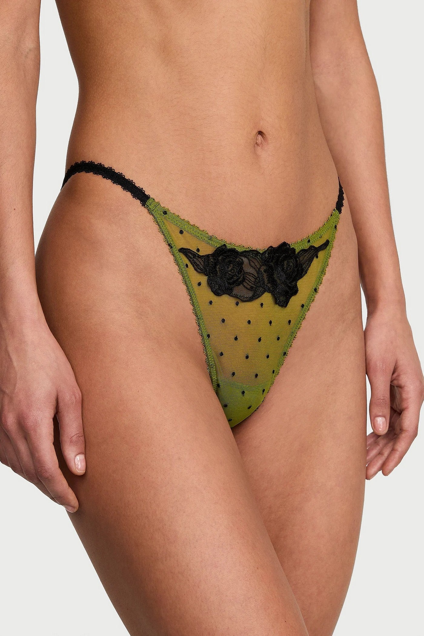 Трусики танга из микросетки 869796310 green