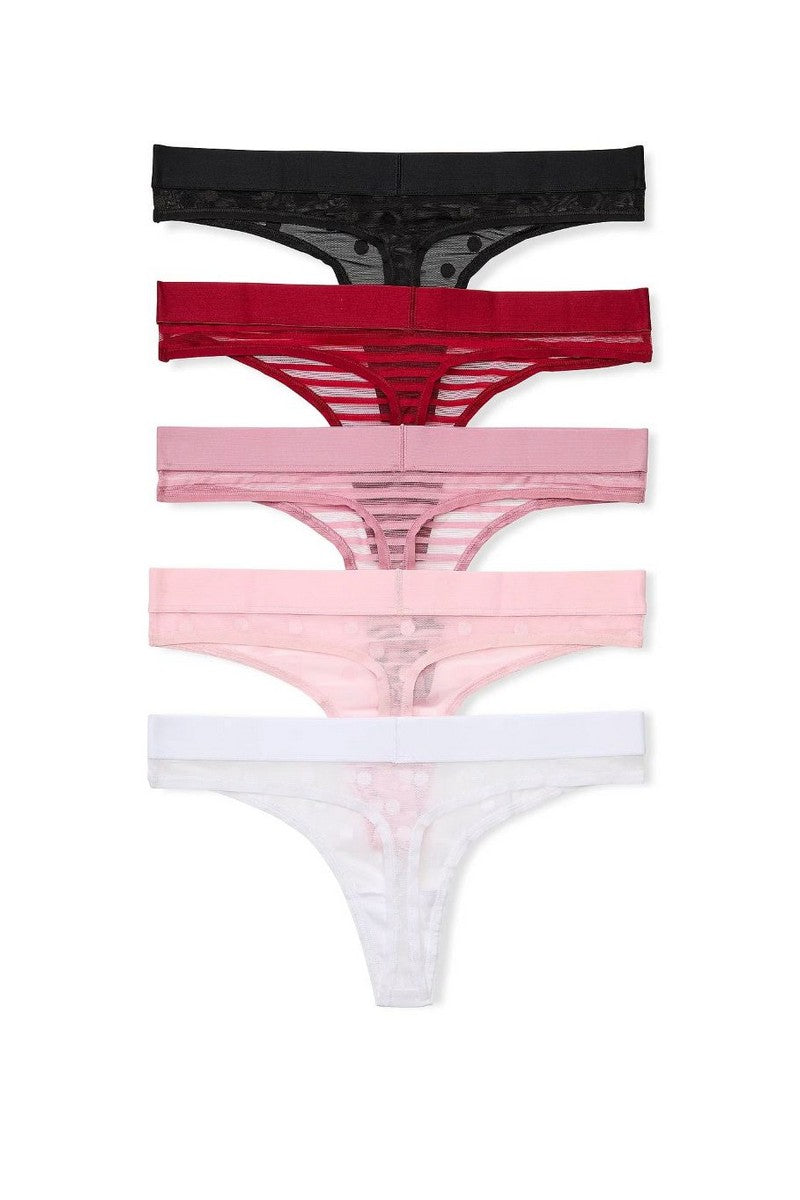 Трусики стринг с микросеткой 893298151 (5 шт.) multi