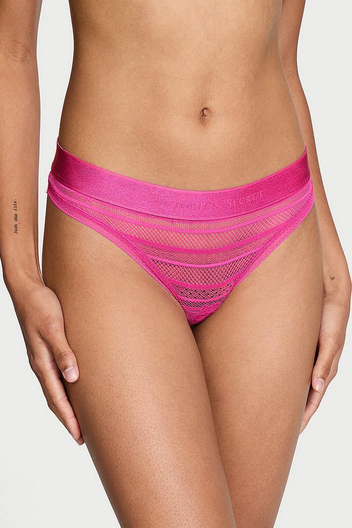 Кружевные трусики стринг 901608975 pink