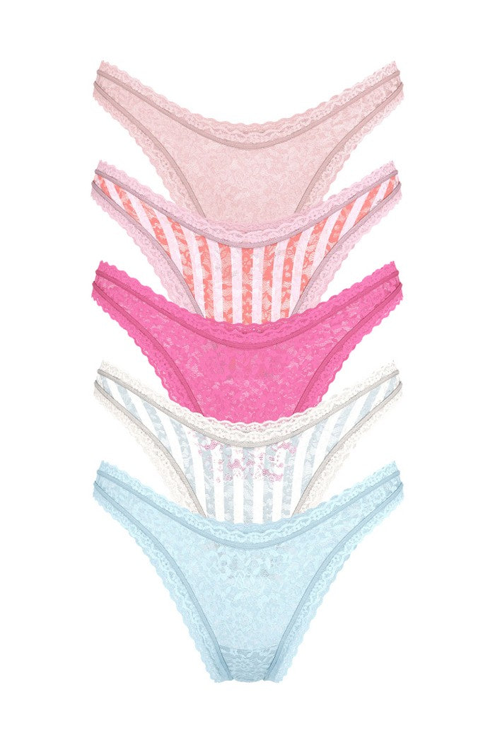 Кружевные трусики танга 912296141 (5 шт.) multi