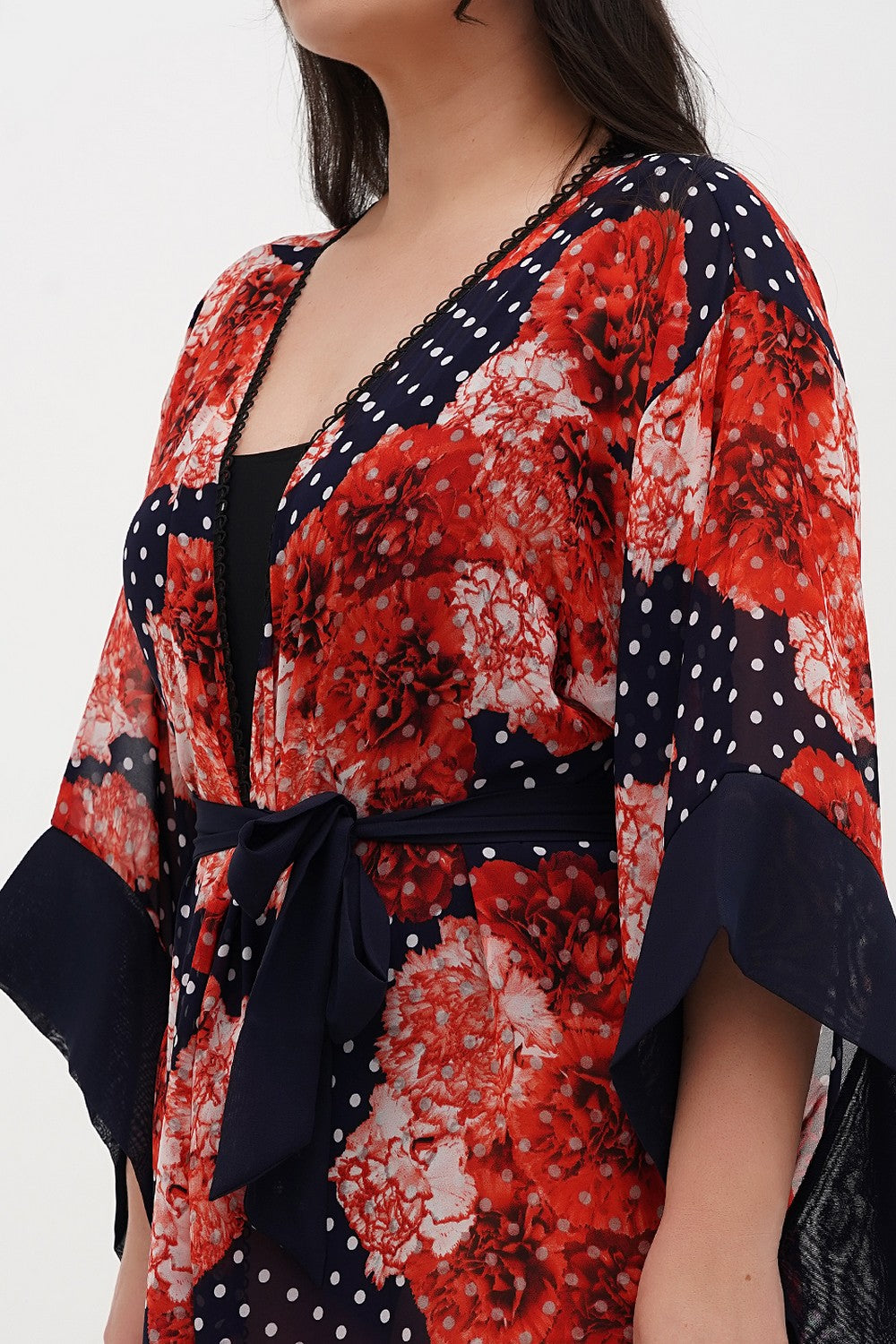 Пляжная туника TT-3410 dots/red