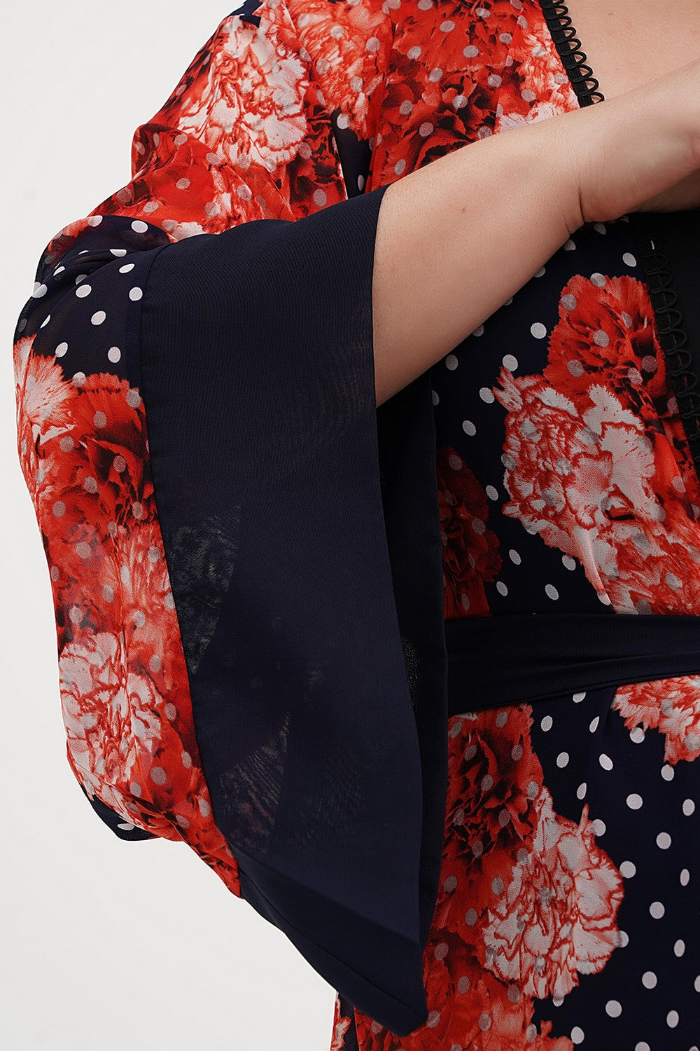 Пляжная туника TT-3410 dots/red