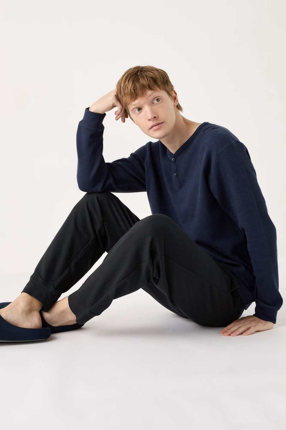 Мужская пижама из хлопка 176311045 black/blue