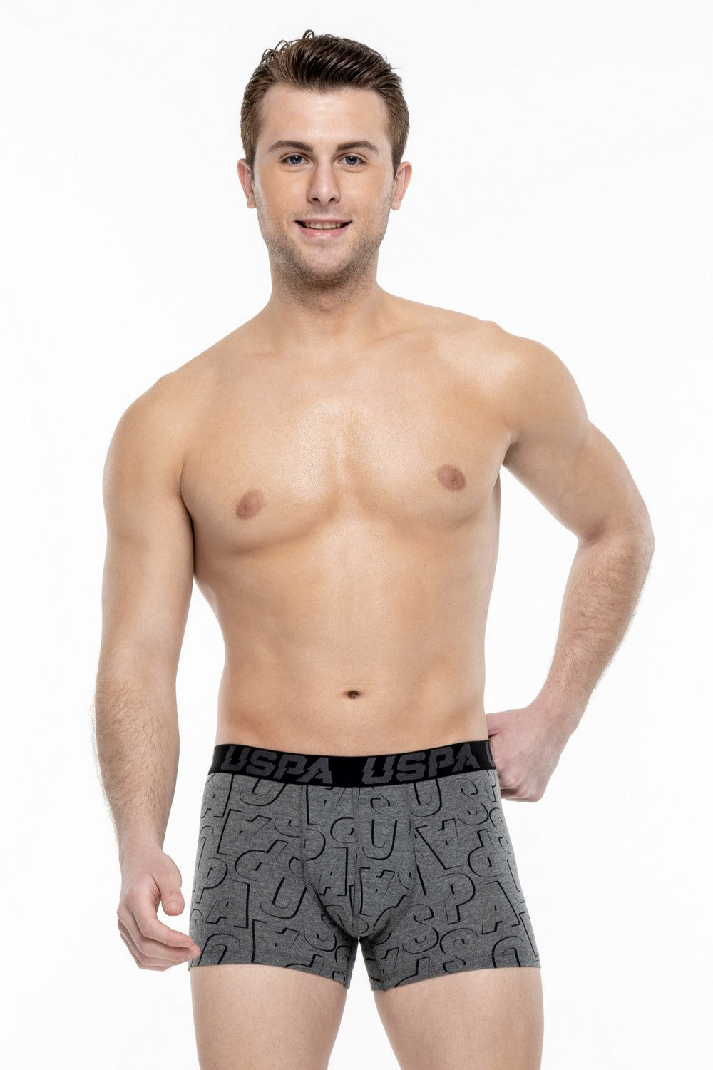 Мужские трусы шорты 80496 black/anthracite melange/printed (3 шт.)