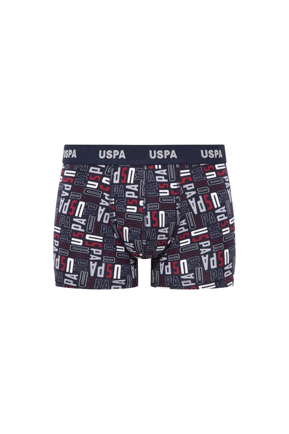 Мужские трусы шорты из хлопка 80509 grey melange/burgundy/printed (3 шт.)