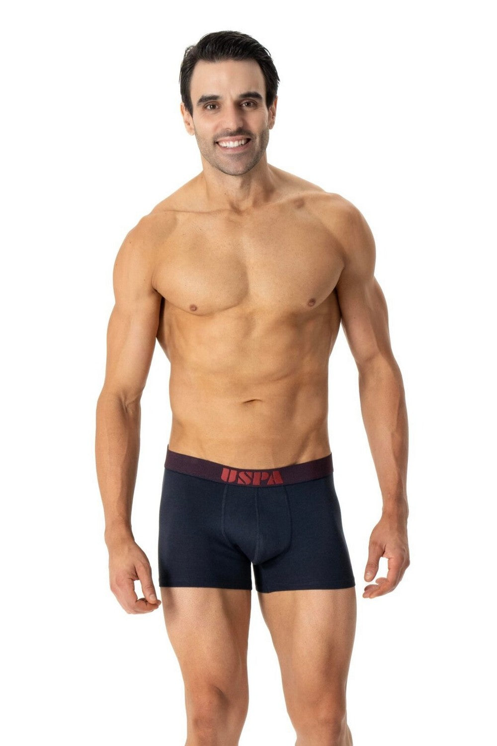 Мужские трусы шорты из хлопка 80521 burgundy/navy/anthracite (3 шт.)