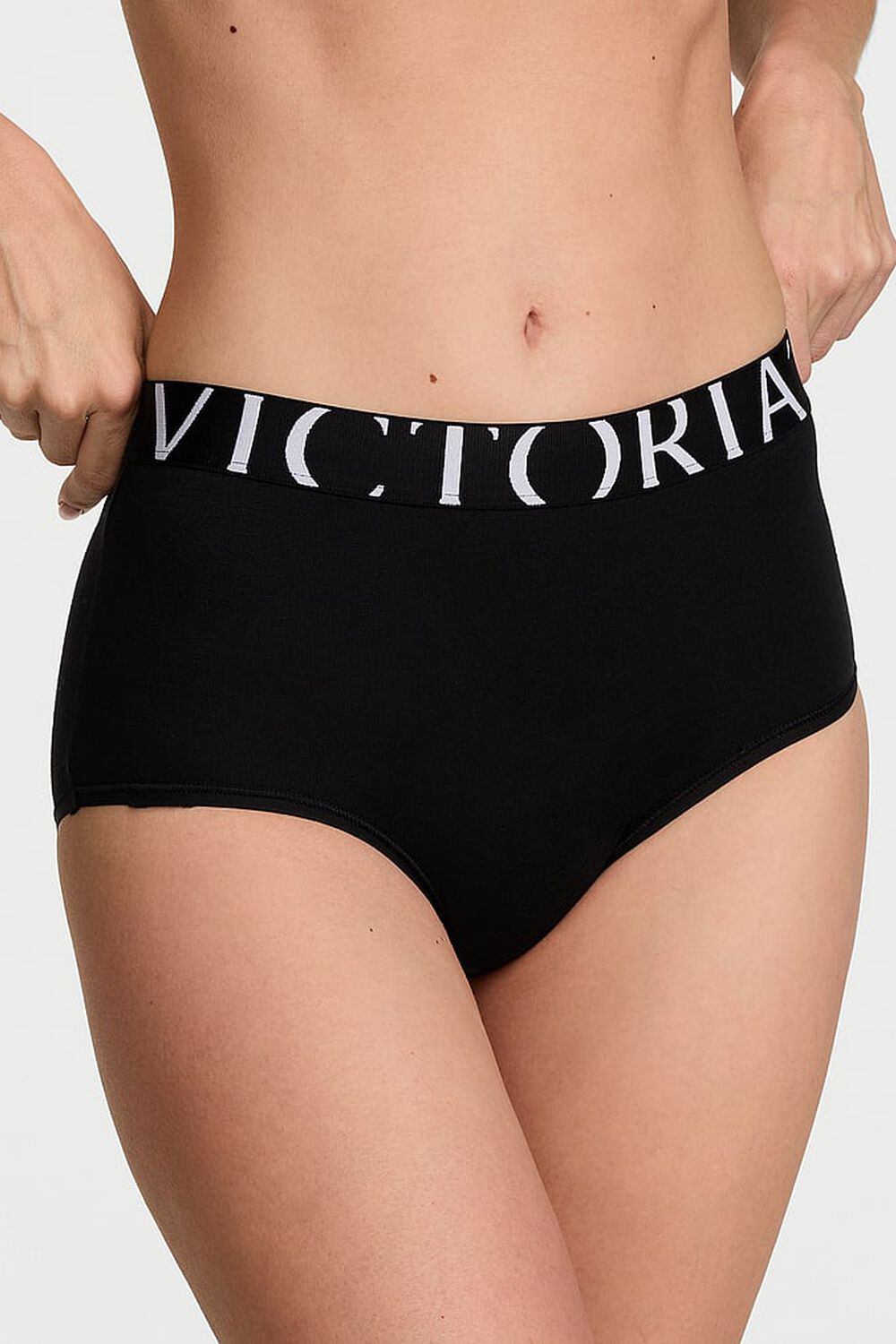 Трусики сліп з логотипом 102154912 black Victoria`s Secret