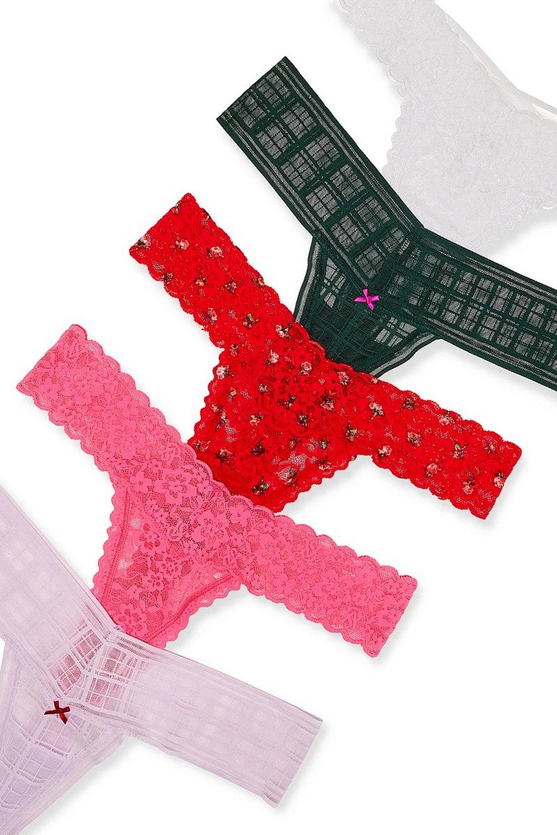 Кружевные трусики стринг 117554207 (5 шт.) multi