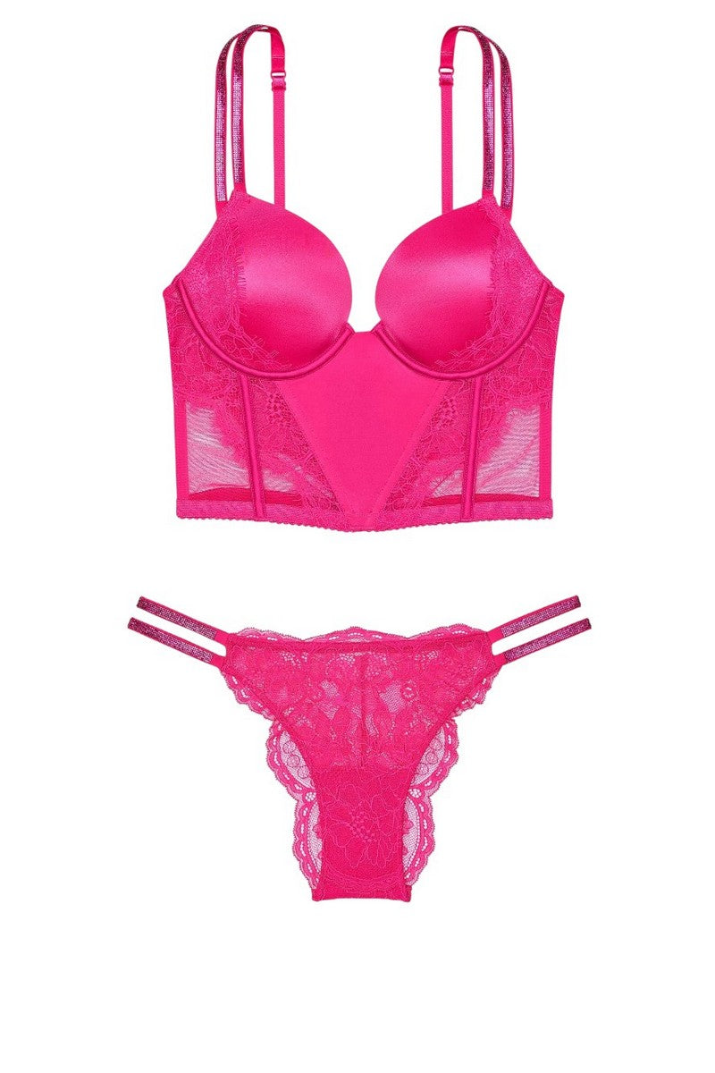 Комплект белья с корсетом 125103677 pink