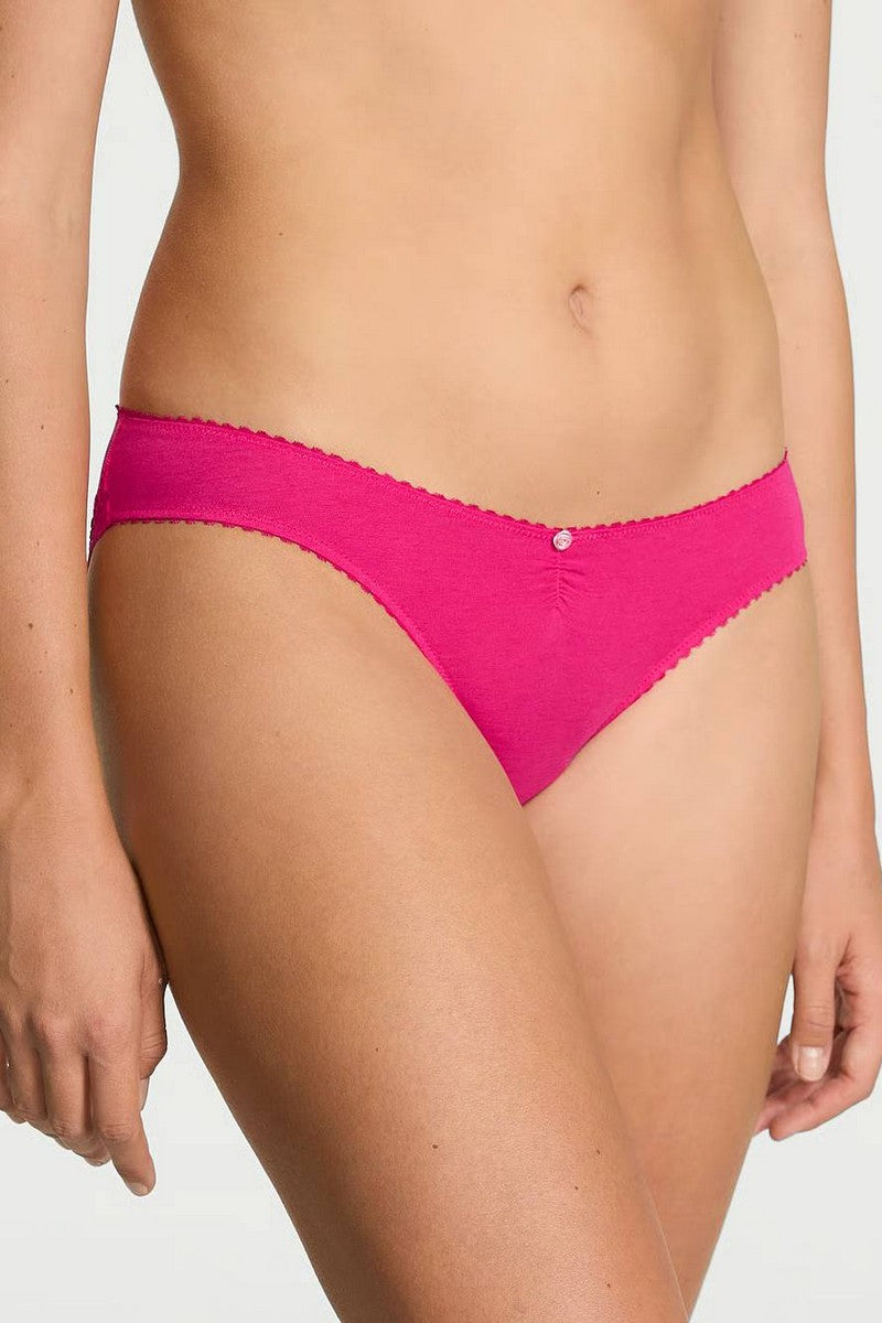 Трусики сліп із мереживом 143966385 pink Victoria`s Secret