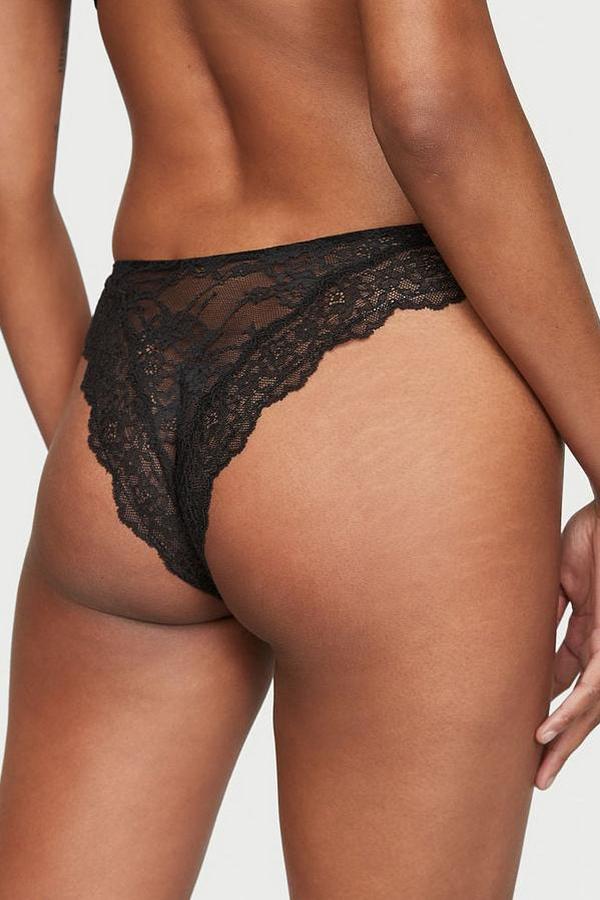 Кружевные трусики бразильяна 151608774 black