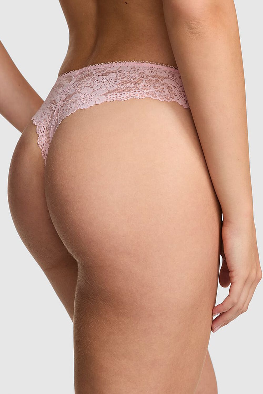 Трусики стрінги з мереживом 158326685 rose Victoria`s Secret спина