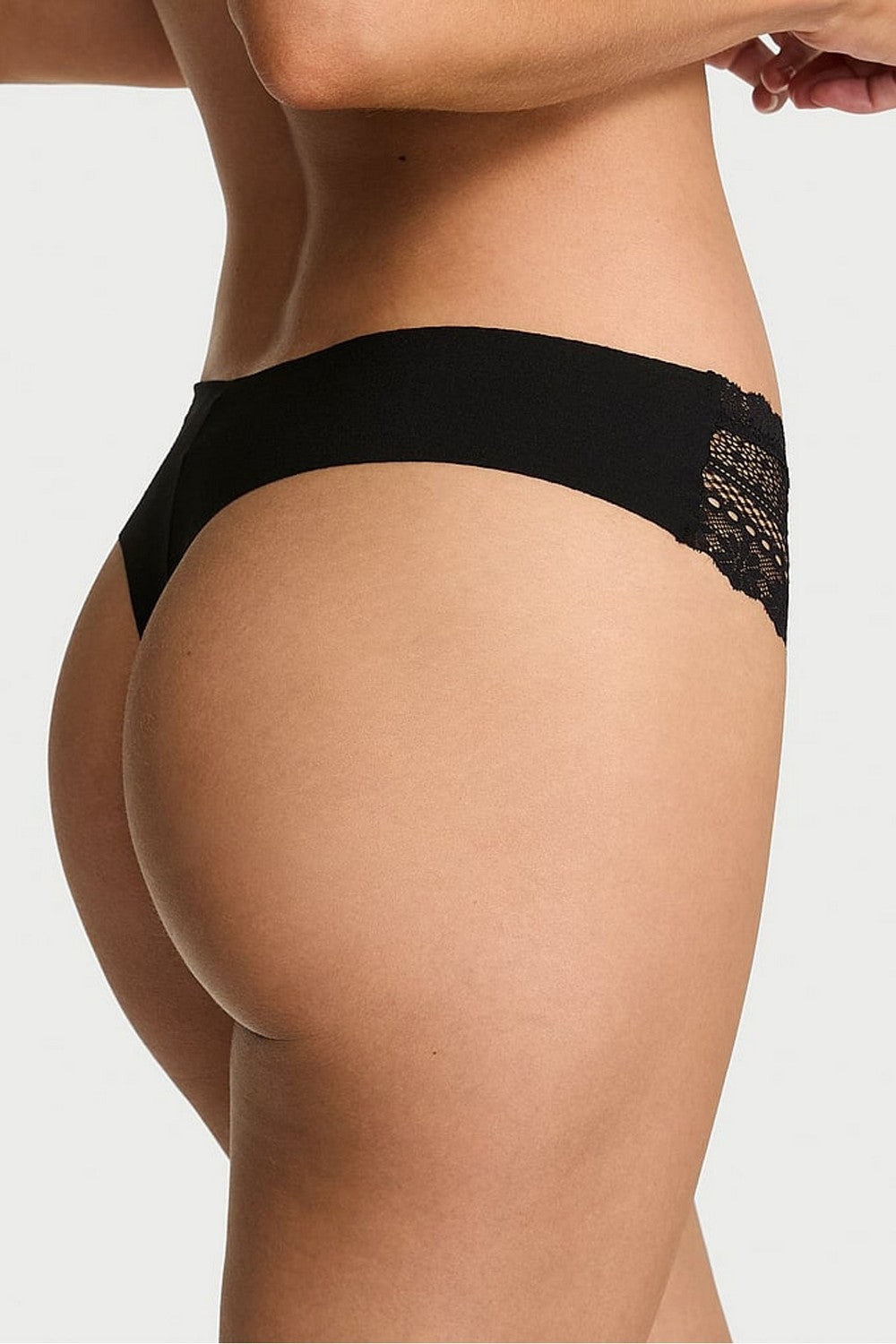 Трусики стринг из кружева 167263703 black