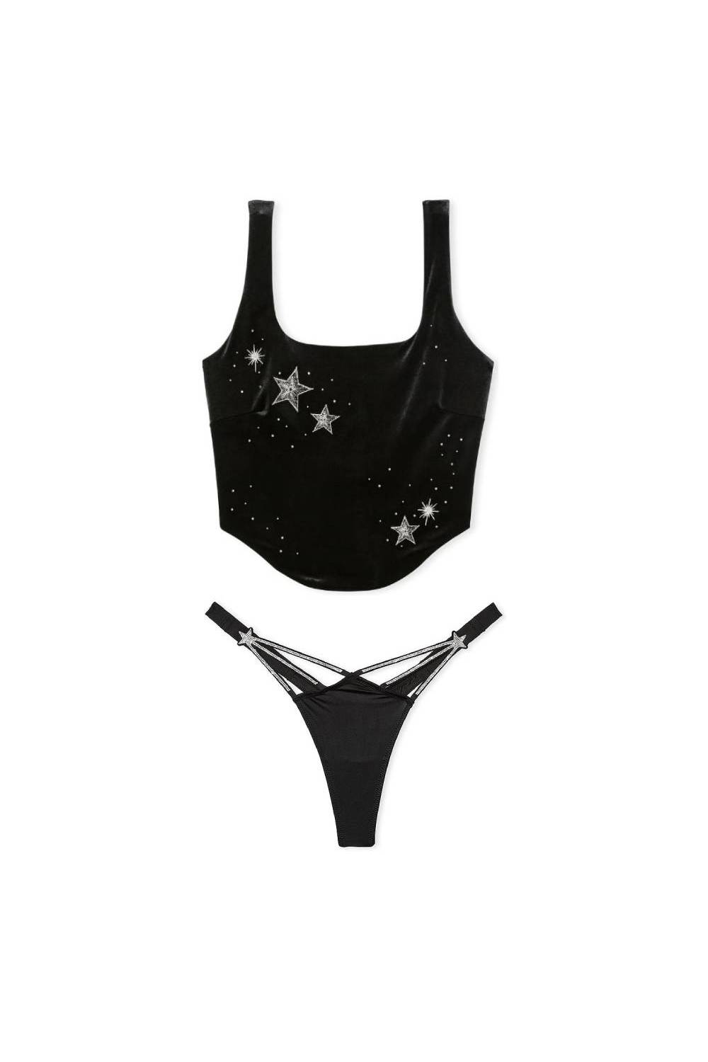 Комплект білизни з корсетом 208638212 black