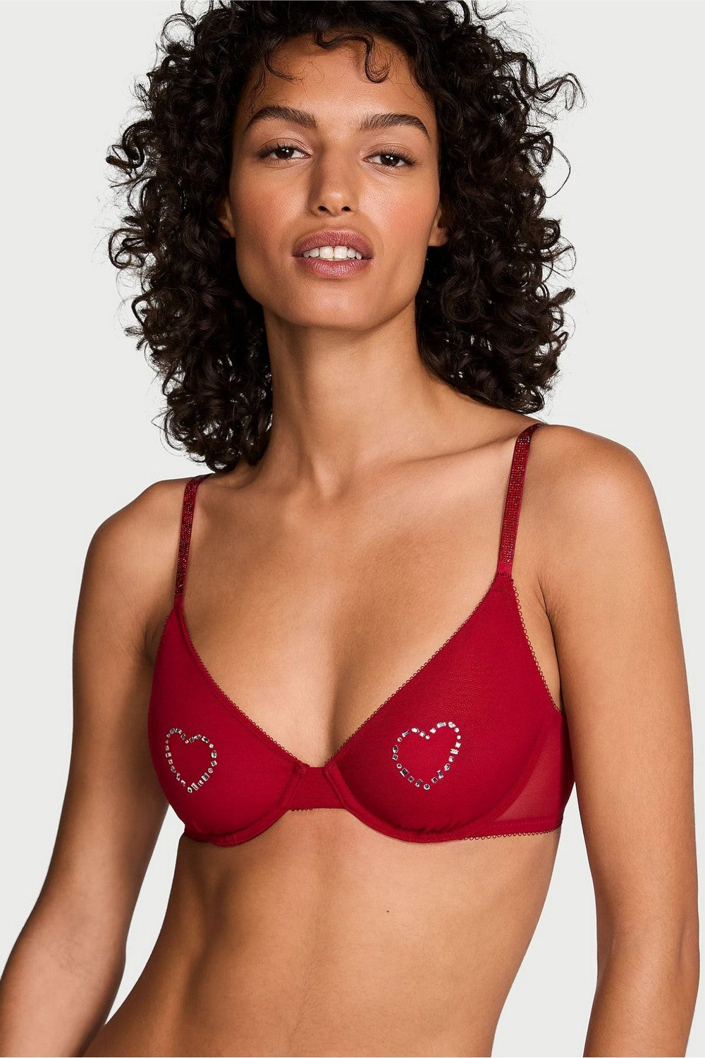 Бюстгальтер из микросетки 218481620 red