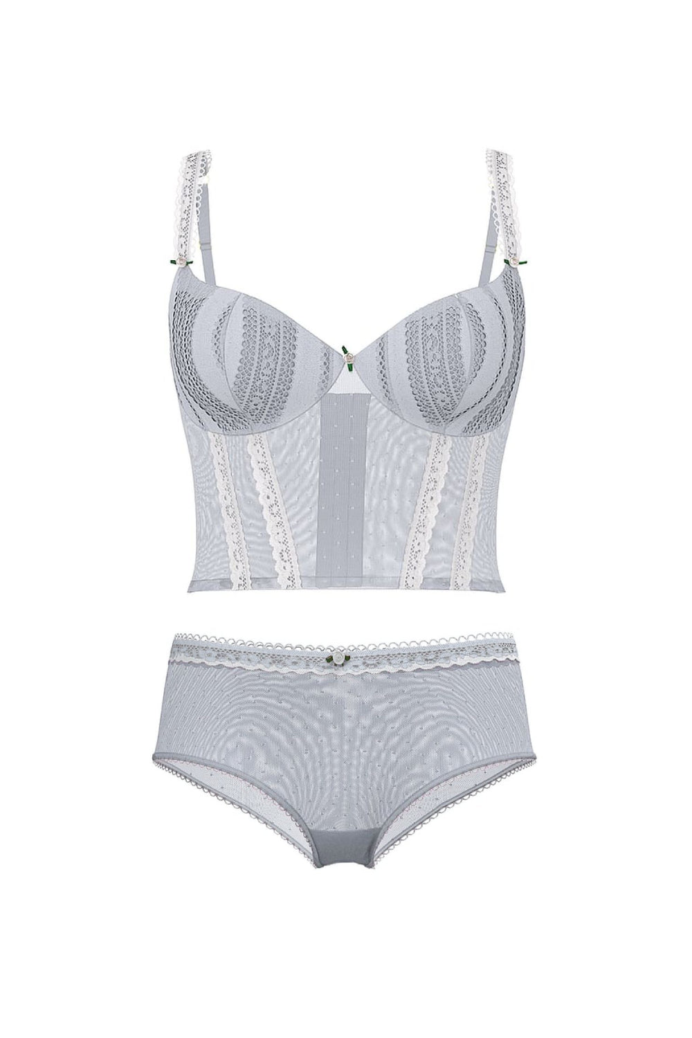 Комплект білизни з мікросітки 22264345 blue Victoria`s Secret
