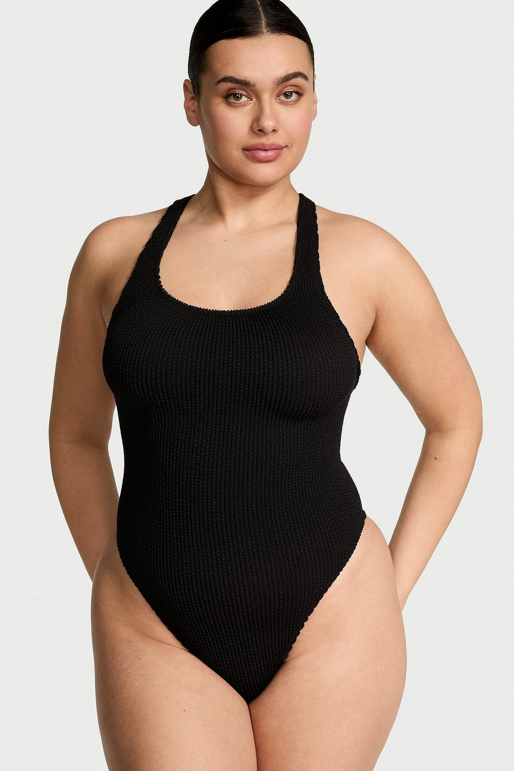 Купальник із жатої тканини 22341992 black Victoria`s Secret