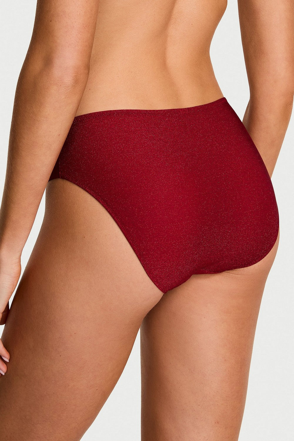 Трусики сліп із шиммером 228055548 bordo Victoria`s Secret спина