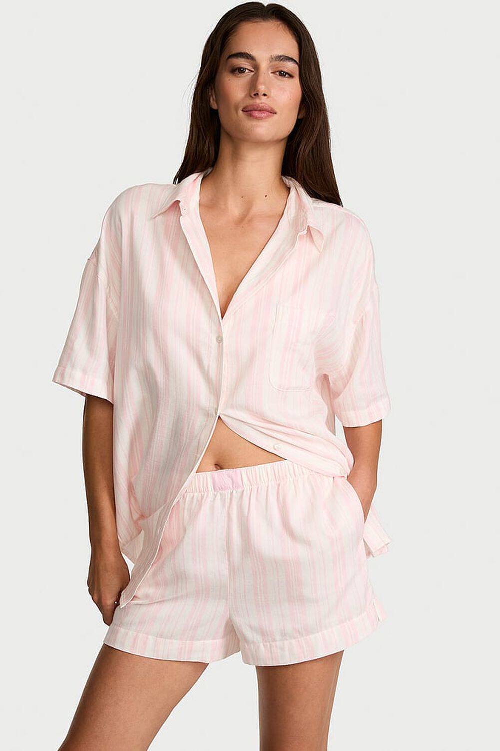 Піжама з модалу 233431239 white/rose Victoria`s Secret