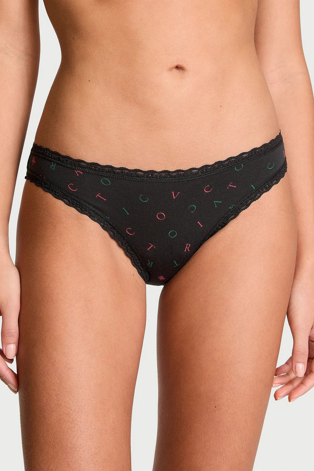 Трусики слип с принтом 245609598 black