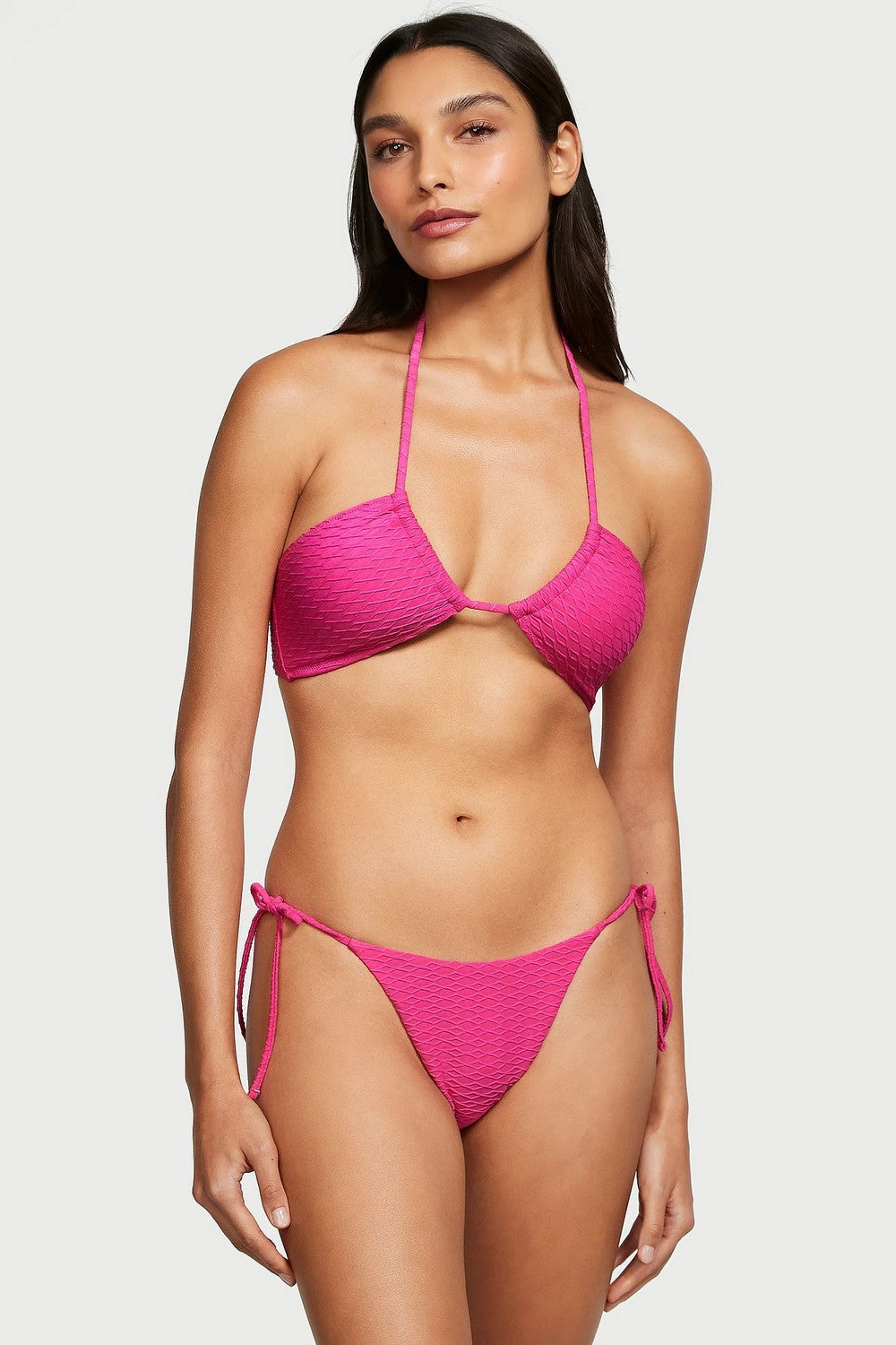 Фактурний купальний бюстгальтер 252697706 pink