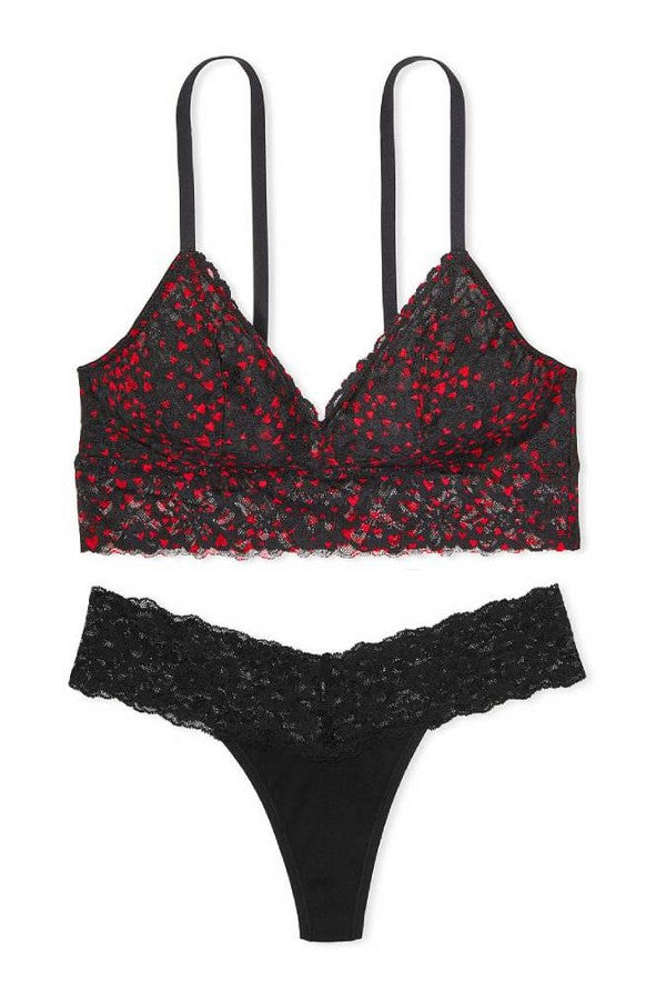 Комплект білизни із сердечками 254222218 black