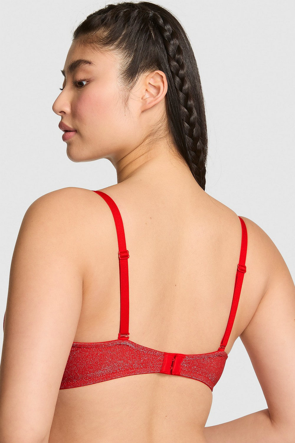 Блискучий бюстгальтер пуш-ап 268277455 red Victoria`s Secret спина
