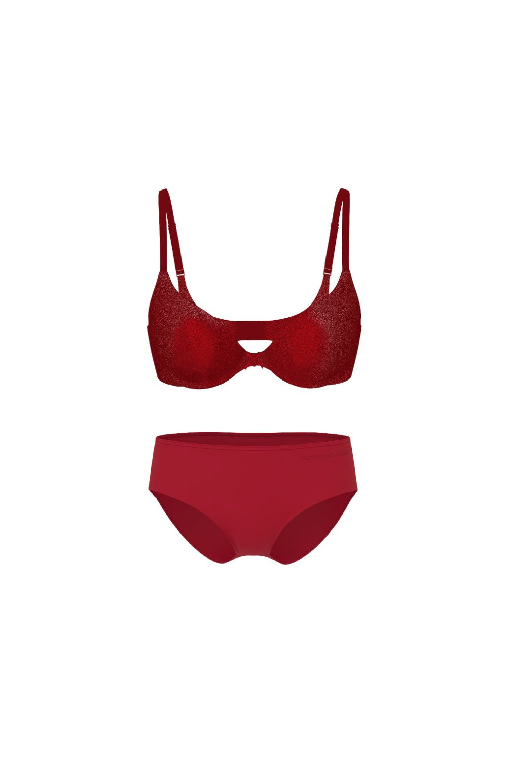 Блискучий комплект білизни 321895414 red Victoria`s Secret