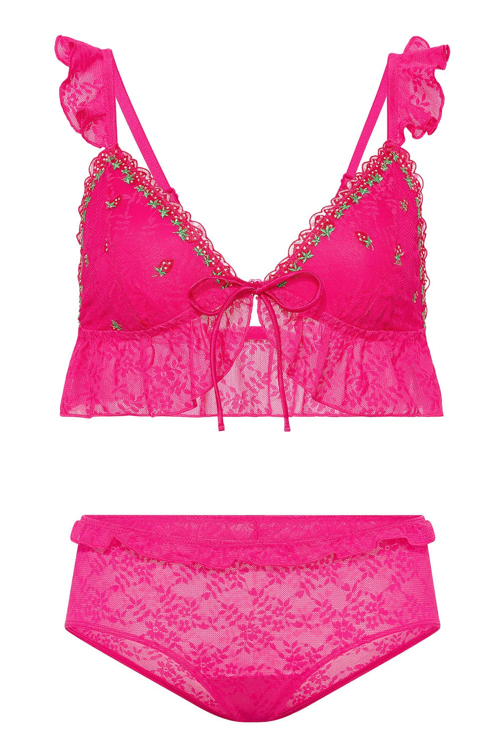 Комплект білизни з рюшами 327071780 pink Victoria`s Secret