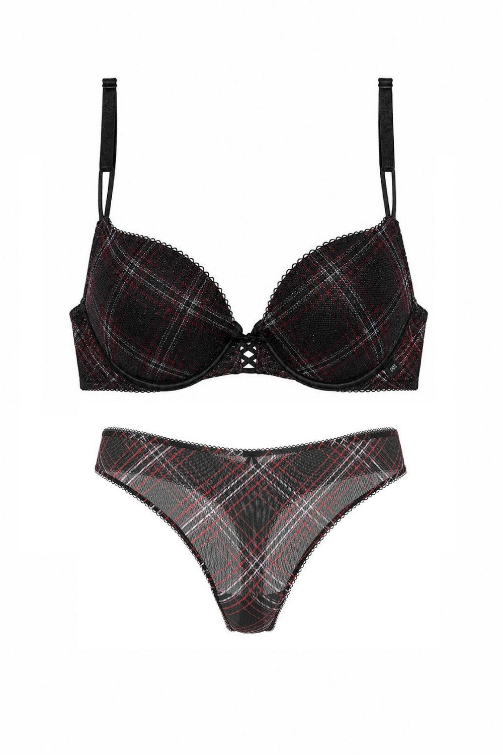 Блискучий комплект білизни 338518879 black Victoria`s Secret