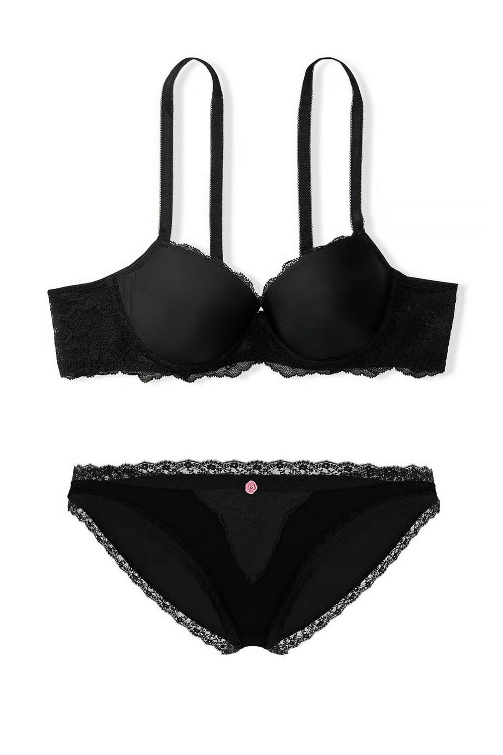 Комплект білизни з мереживом 342094821 black