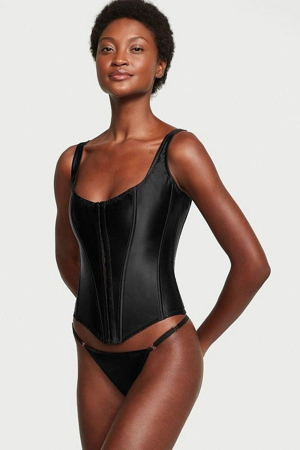Шовковий корсет зі шнурівкою 379778056 Black Victoria`s Secret