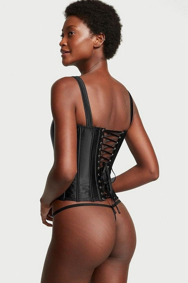 Шовковий корсет зі шнурівкою 379778056 Black Victoria`s Secret