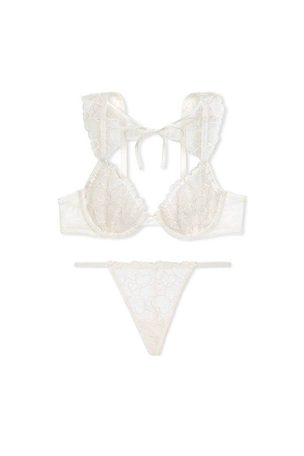 Комплект білизни із сердечками 383705490 milk