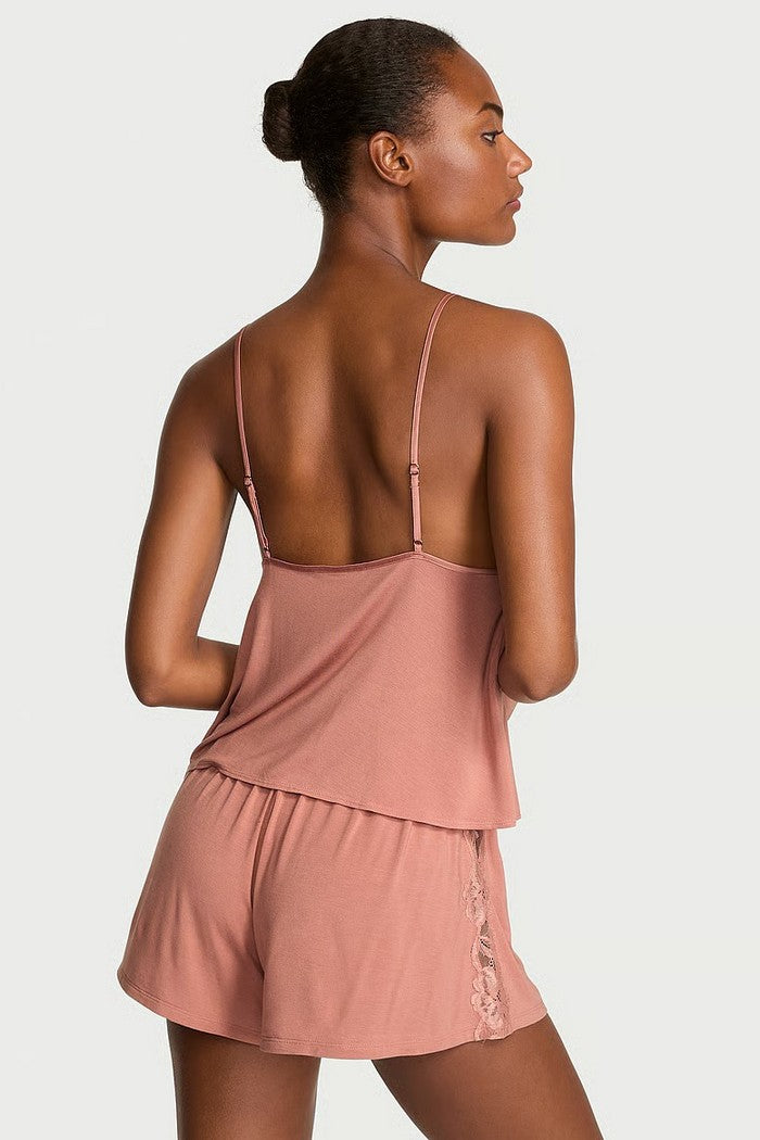 Пижама из модала с кружевом 38895259 rose