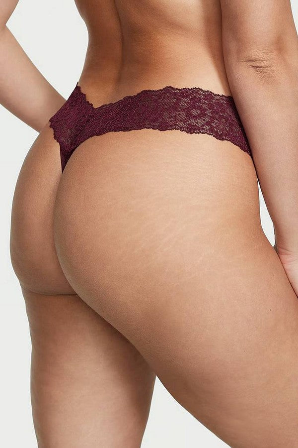 Мереживні трусики стрінги 391509850 burgundy