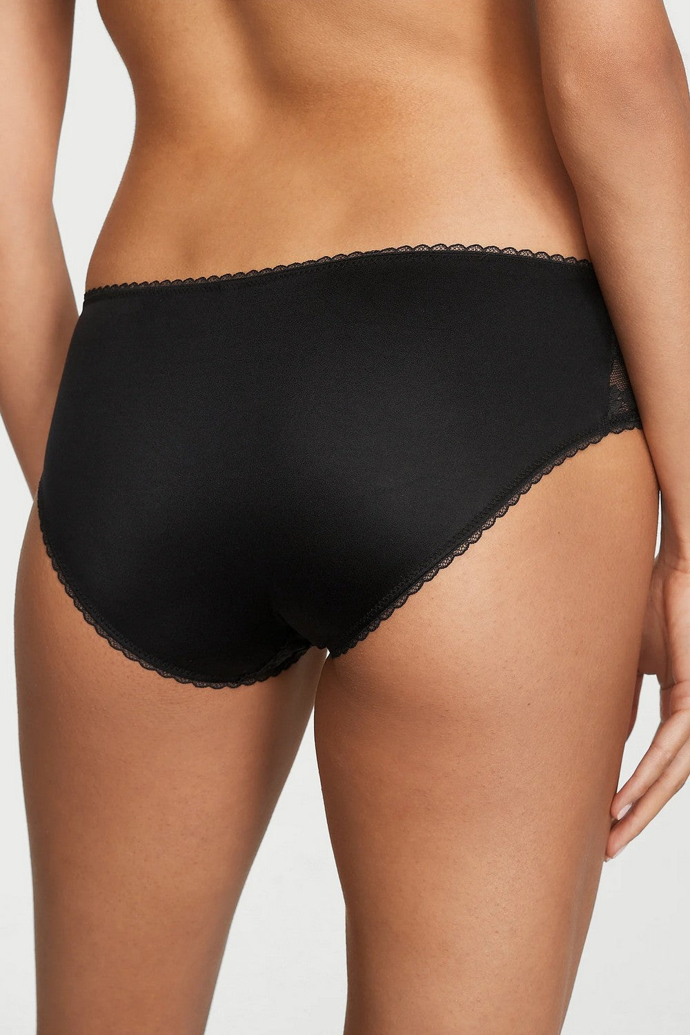 Трусики слип с кружевом 400490896 black