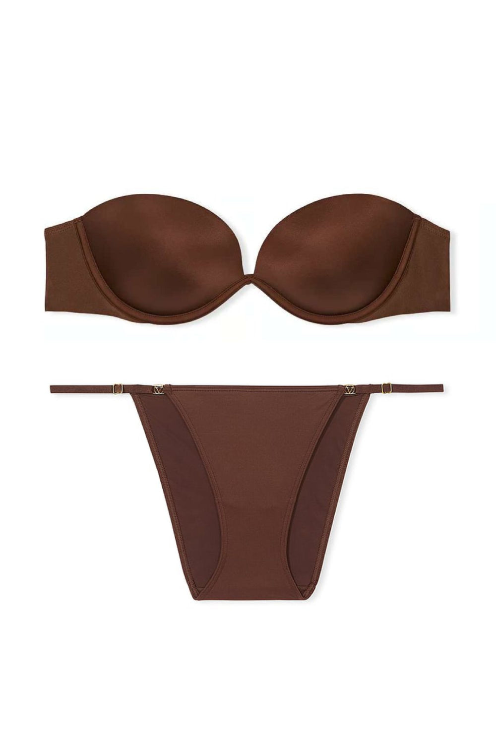 Комплект білизни зі знімними бретелями 407986291 brown