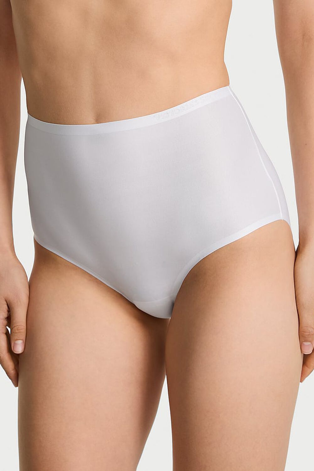 Високі трусики сліп 422469079 white Victoria`s Secret