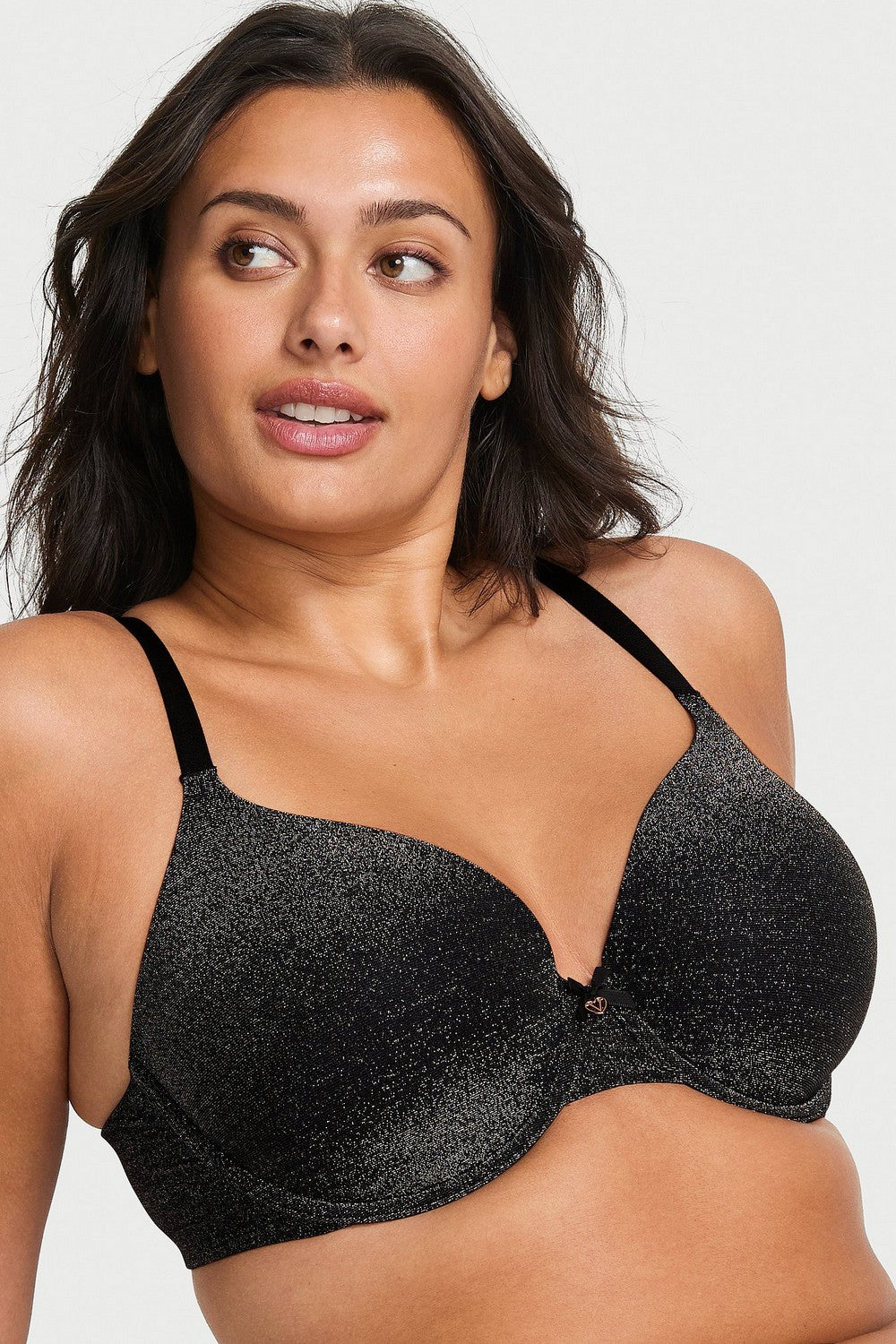 Блискучий бюстгальтер на кісточках 425287469 Black Victoria`s Secret