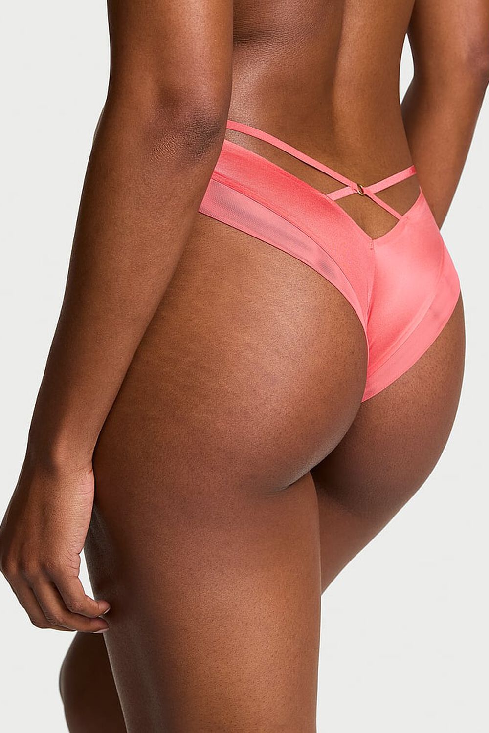 Бразиліана трусики з ремінцями 43630907 pink Victoria`s Secret