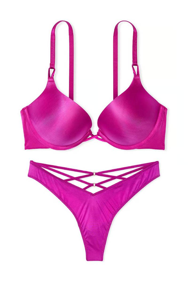 Комплект белья с двойным пуш-ап 439809754 pink