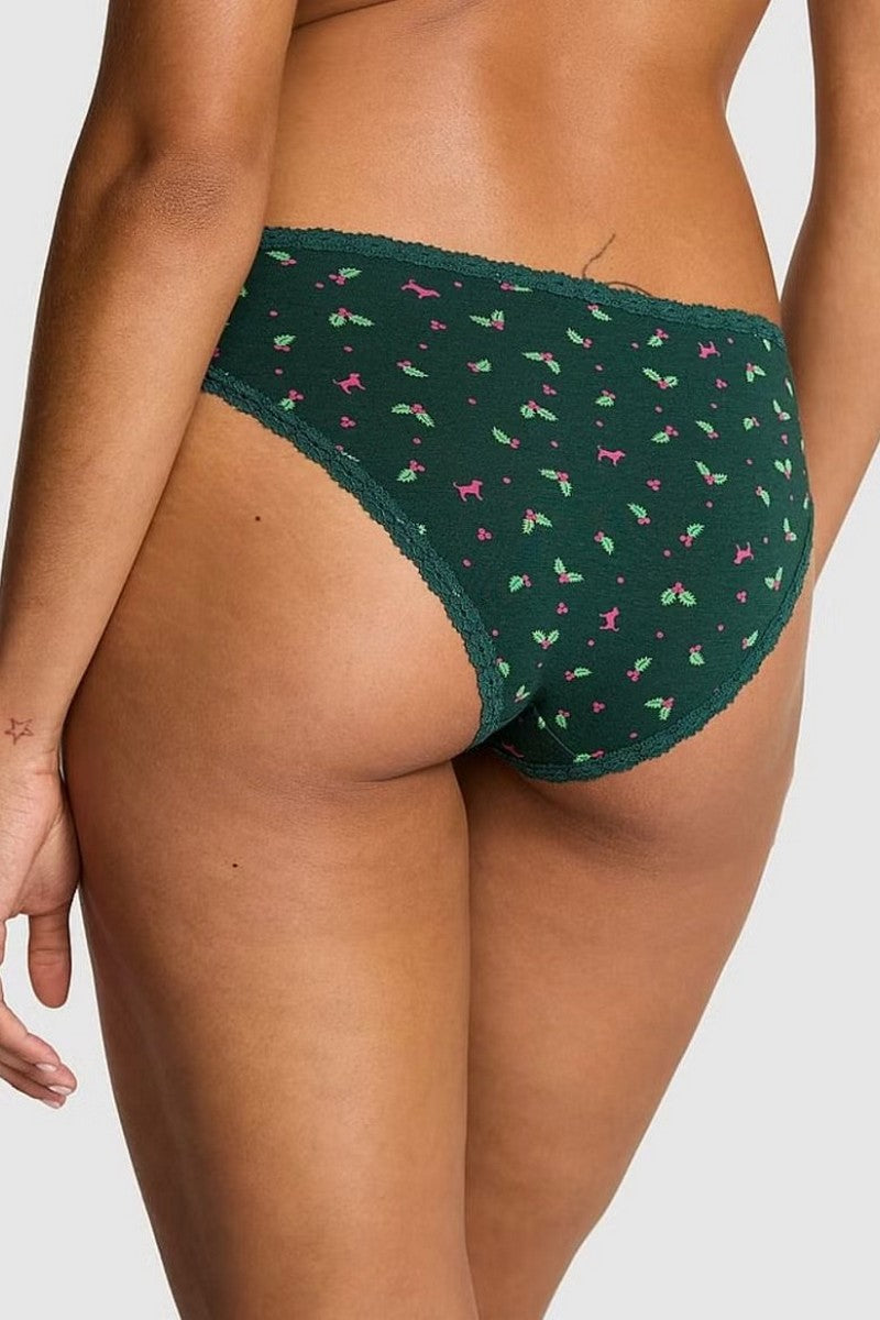 Бавовняні трусики сліп 44046762 green Victoria`s Secret