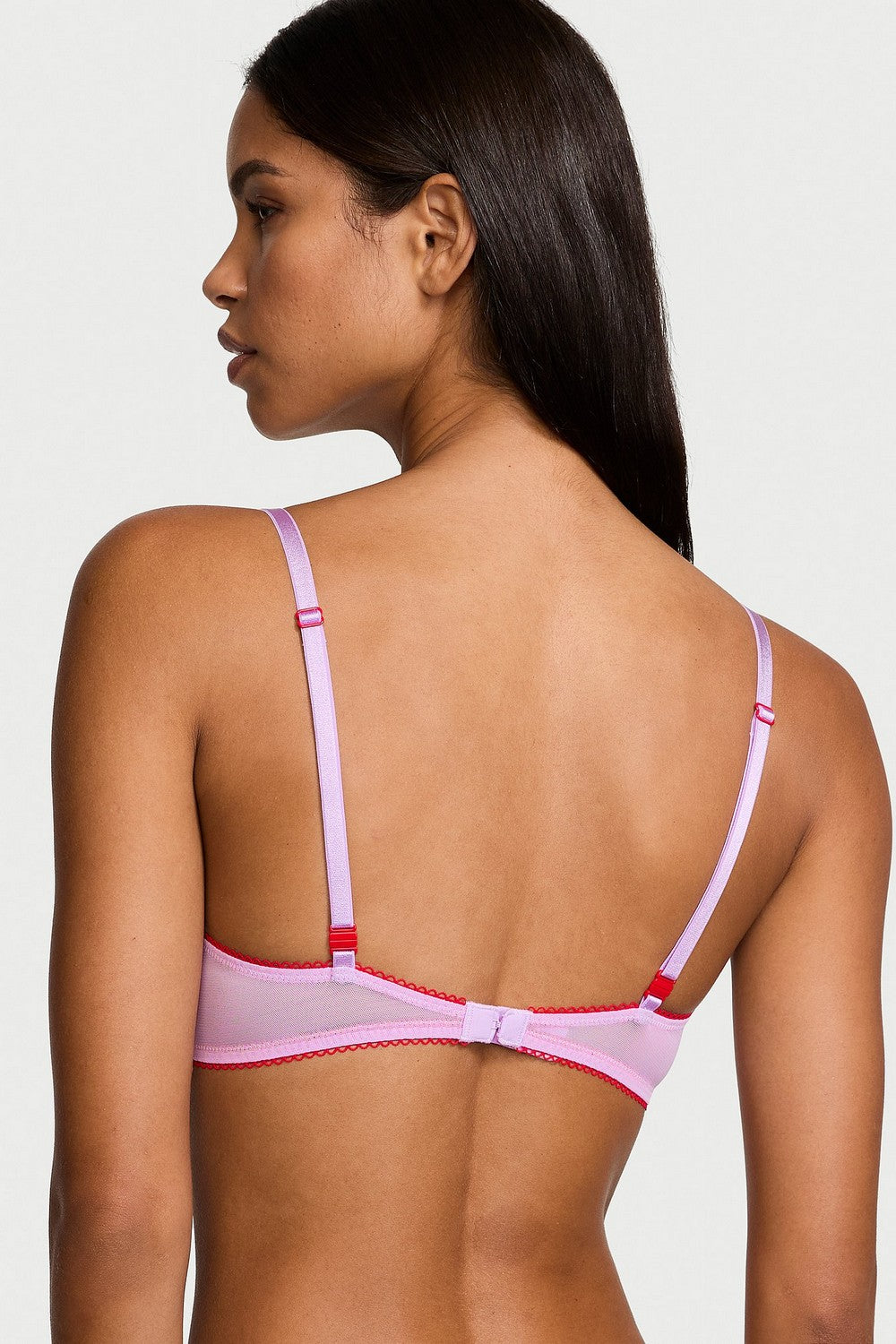 Бюстгальтер із мікросітки 440508992 lilac Victoria`s Secret спина