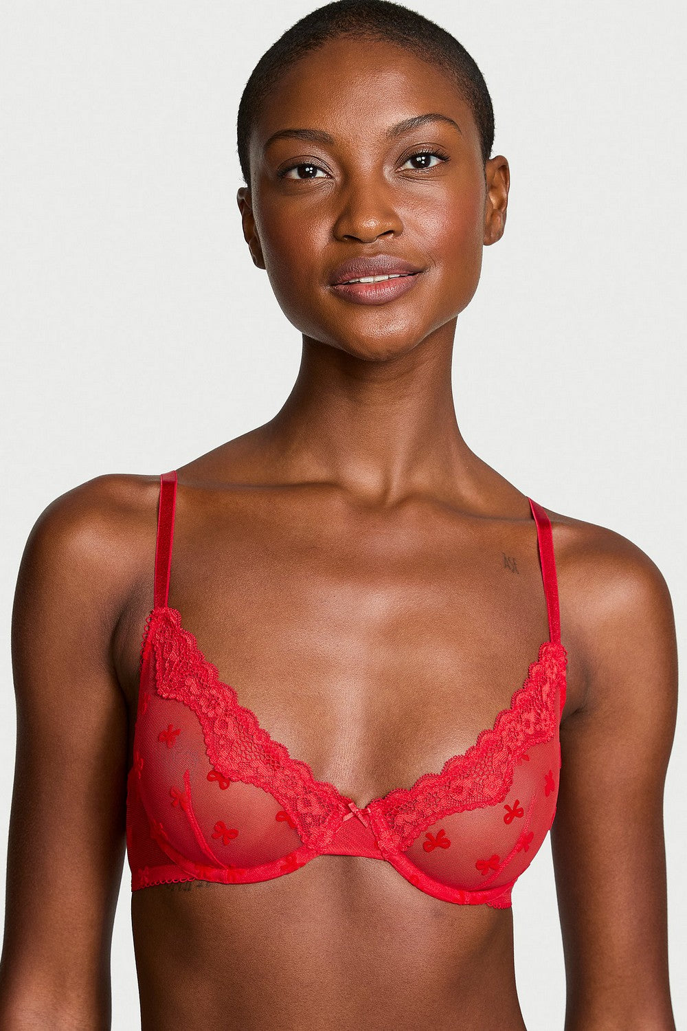 М'який бюстгальтер із мікросітки 450851311 red Victoria`s Secret